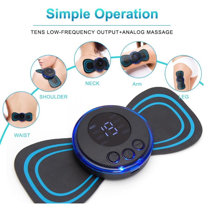 Digital EMS device for massage and muscle relaxation